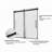 56 inch to 60 inch Black Frameless Sliding Bathtub Door with Tempered Glass