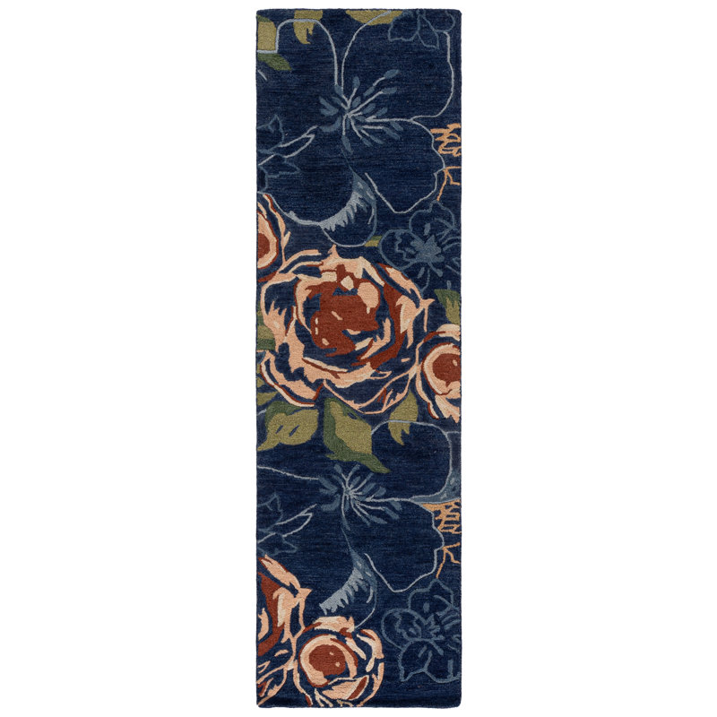Jardin Hand Tufted Wool; Cotton Floral Indoor Rug, Runner 2'3" x 8'