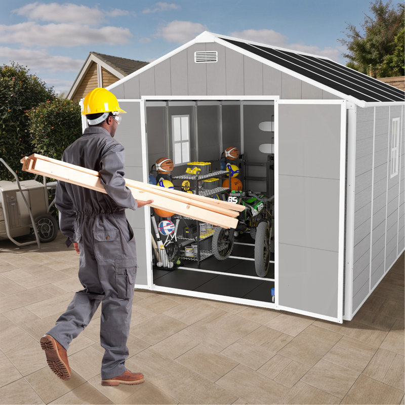 Campcraft 8*8Ft Resin Storage Shed, 89.17" H x 90.55" W  x  127.95" D