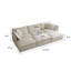 Canapé modulaire modulaire avec 3 repose-pieds et siège confortable respirant