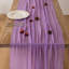 Chemin de table lilas 120 pouces pour décoration de fête | Idéal pour une fête de fiançailles, une fête de mariage, une fête de fiançailles, une fête de mariage ou un charme bohème rustique à la maison.
