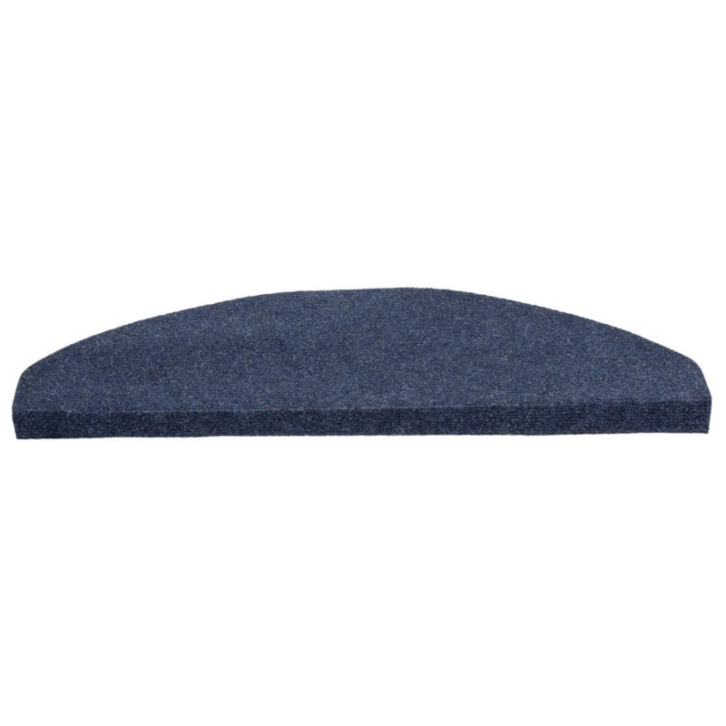 Jalesa Stair Tread, Blue, Half-Round 22.5cm x 65cm