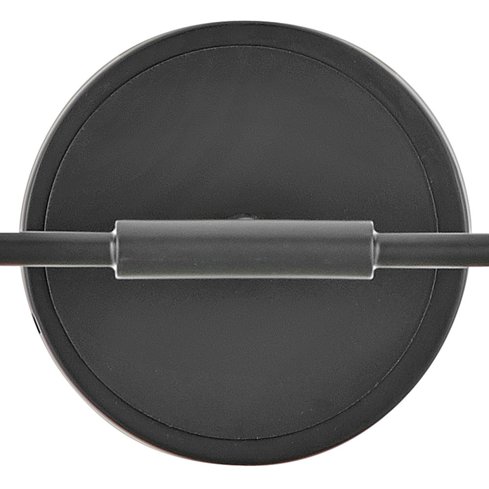 Fitz 2 Light Frosted Dimmable Vanity Light, Black