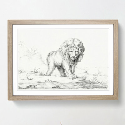 Lion by Jean Bernard - Picture Frame Drawing Print