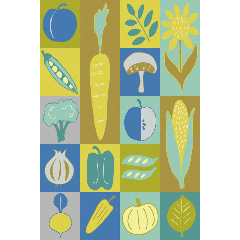 Veggie Blocks II by Chariklia Zarris - Wrapped Canvas Print, 30cm H x 20cm W x 3.8cm D