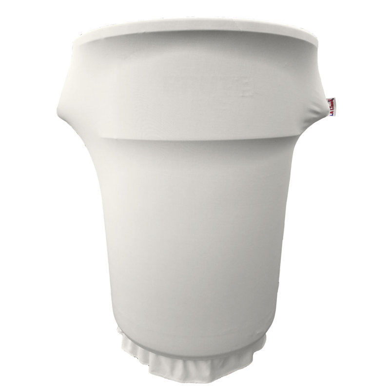 Housse pour poubelle Spandex, Blanc
