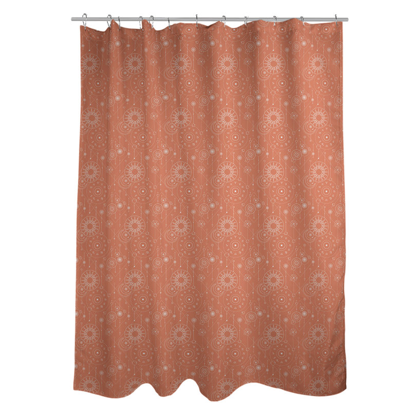 Rideau de douche simple astrologie, Orange