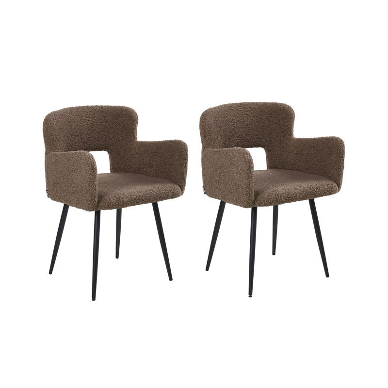 46cm H Boucle Upholstered Accent in Brown