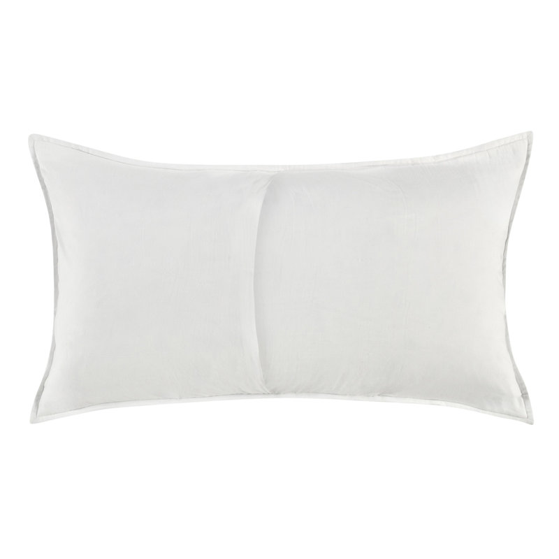 Rowen Sustainable Fabric Beige Standard Sham, King, White