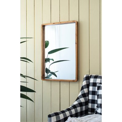 Miroir en bois de 24 po x 36 po - Donnez à votre entrée de chambre à coucher un aspect luxueux et un grand rectangle idéal pour la décoration