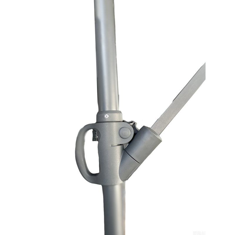 Parasol de patio décalé de 10 pi - gris, caractéristique pour les matériaux gris du marché extérieur, solution durable