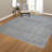  Ultimate Shag Modern Solid Color Gray Polypropylene Thick Plush Shag Area Rug-620038740