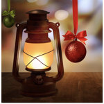 10'' Battery Powered Integrated LED Color Changing Hurricane Lantern