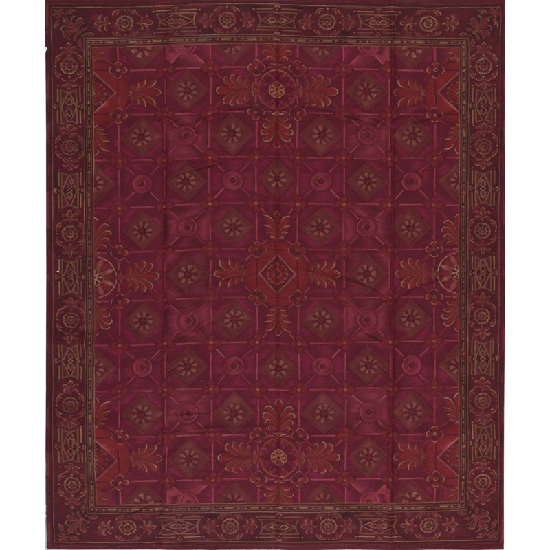 Hand-Knotted High-Quality Red Area Rug