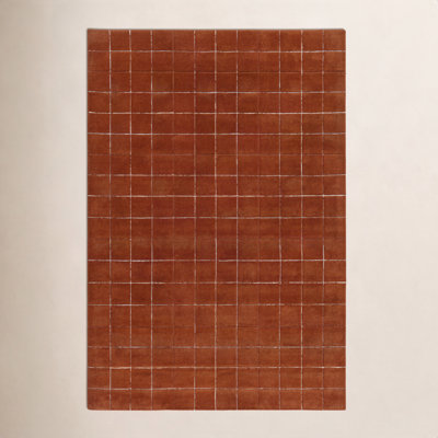 Mallory Hand-Tufted Mocha Geometric Rug
