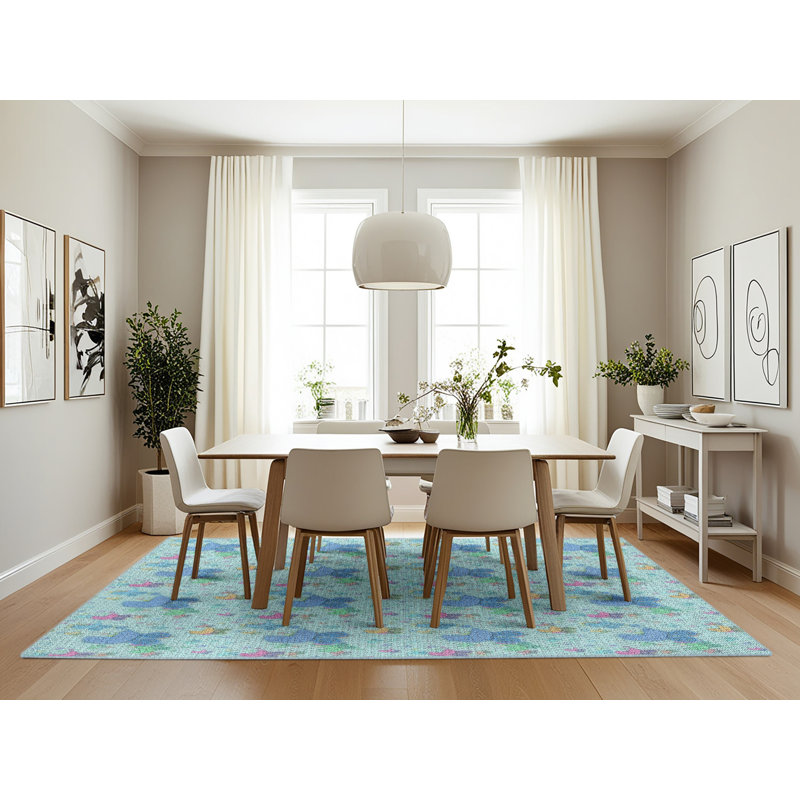 Tapis bleu ciel, Rectangle 7 pi x 10 pi