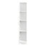 Armoire pratique blanche autoportante avec tablettes pour un rangement quotidien élégant