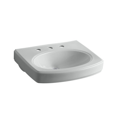 Pinoir® Vitreous China 22" Wall Mount Bathroom Sink with Overflow