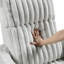 Fauteuil inclinable et pivotant rembourré Corduroy