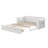 Queen Size Corner Bed Frame With Storage Drawers And Removable Desk, Wood Daybed With Hydraulic Side Table For Kids Teens Adults-394770460