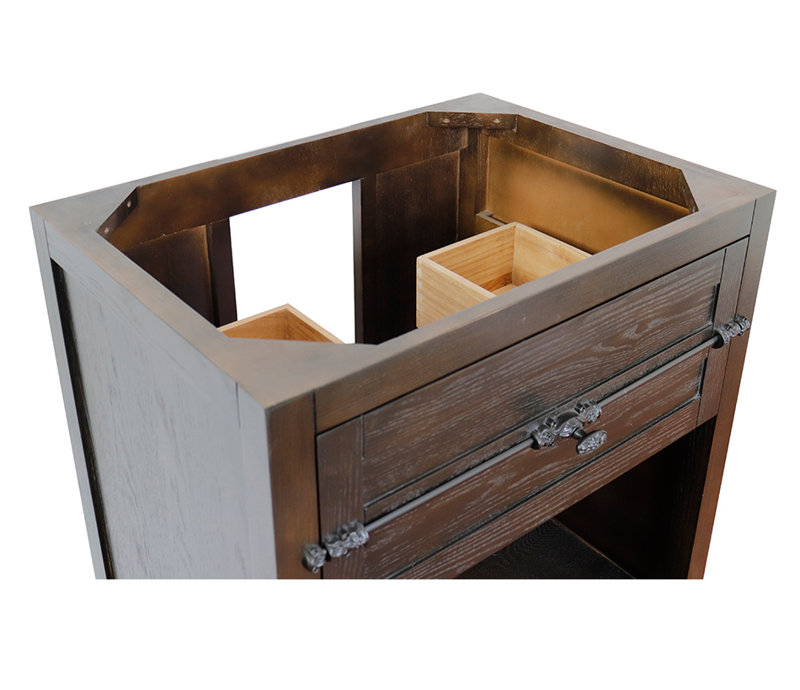 Base de meuble-lavabo simple 30 po Noblitt, Brun cendré