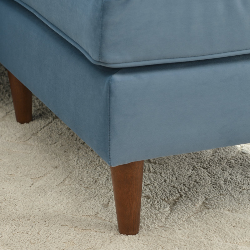 Canapé modulaire 2 pièces Geo, Velours bleu clair