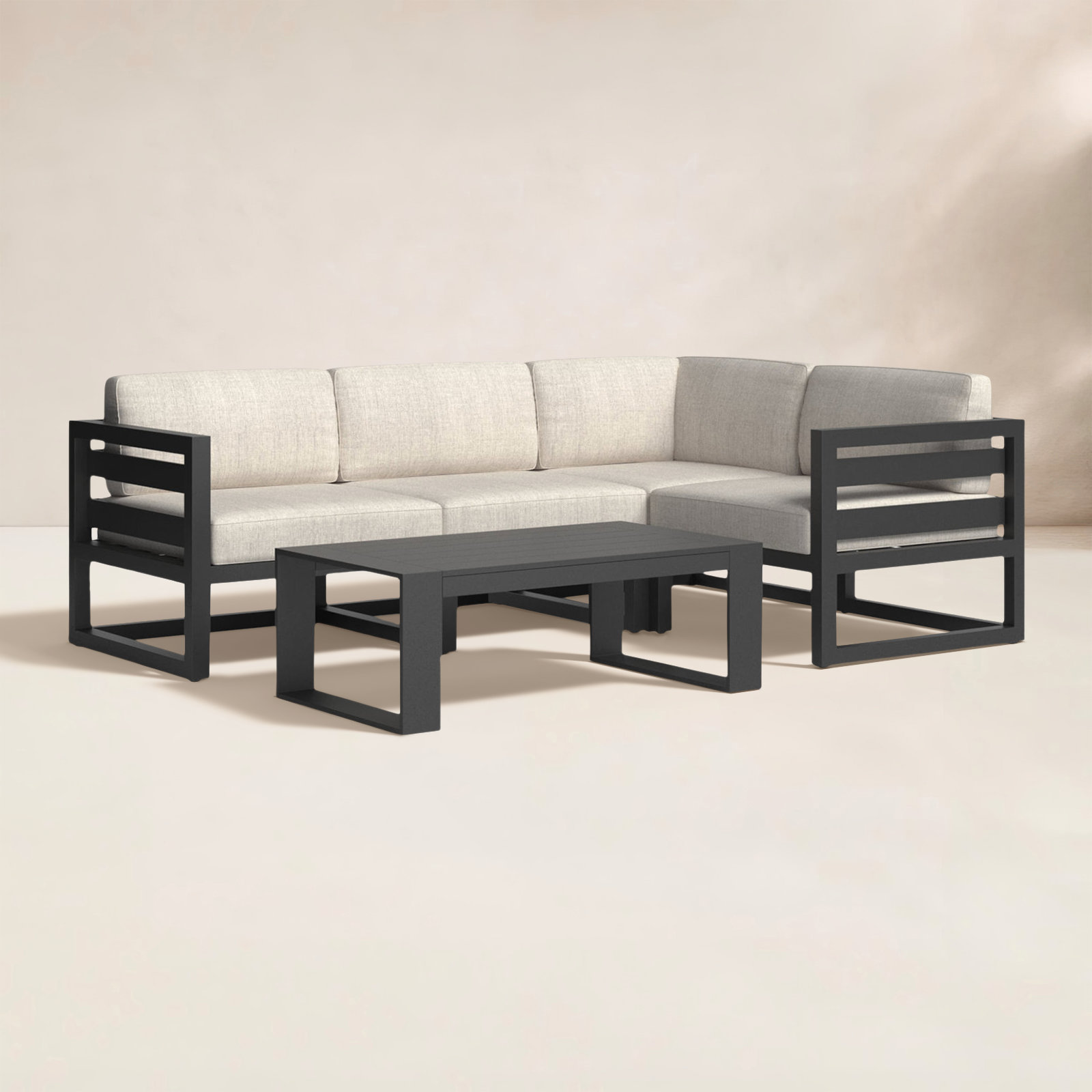 Smith 4-Person Sunbrella® Patio Seating Group, Cast Silver, Slate