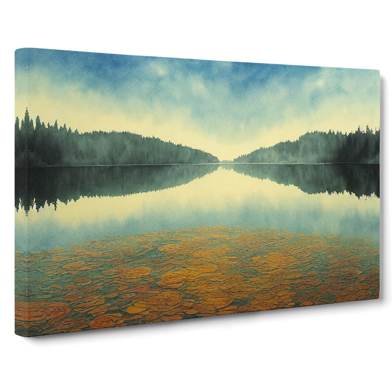 Pretty Forest Lake - Wrapped Canvas, 35cm H x 50cm W x 3cm D