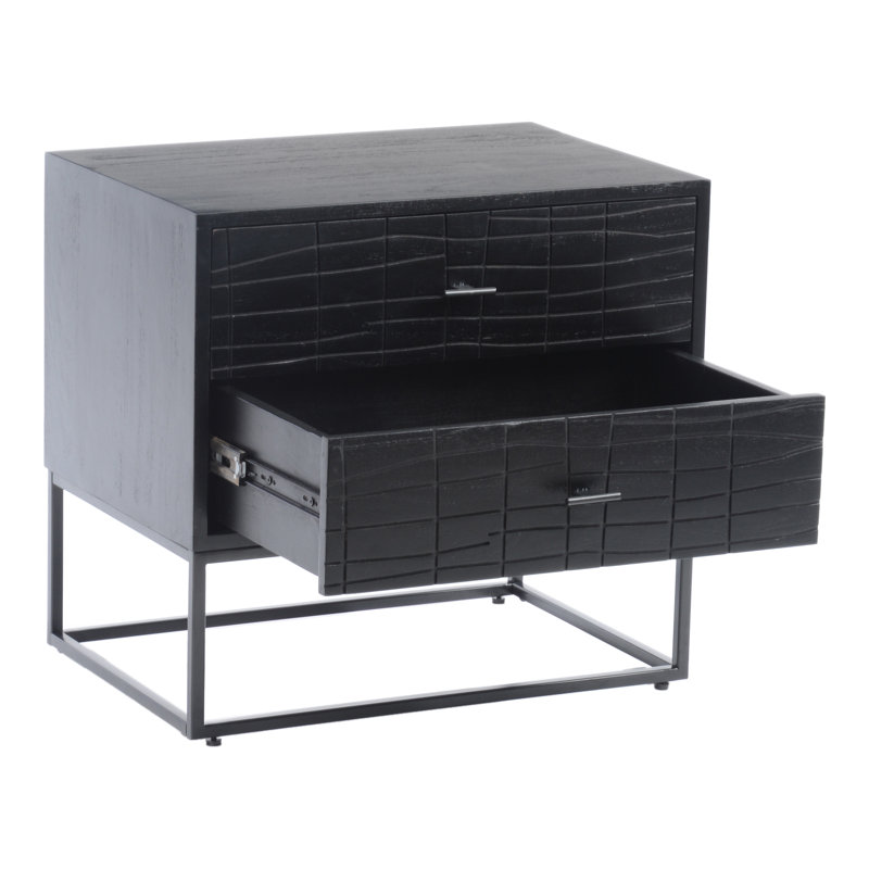 Nicky 2 - Drawer Nightstand, Black