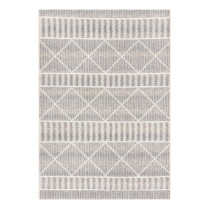 Azed Washable Striped Indoor / Outdoor Rug, Rectangle 4' x 6'