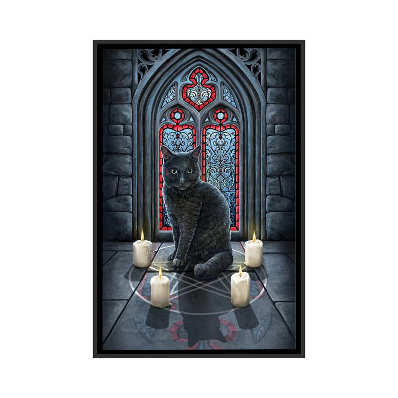 « johnny circle », impression sur toile, H 26 po x l 18 po x P 1,5 po, Toile avec cadre noir