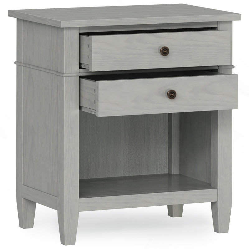 Carlton - Bedside Table - Fog Grey, Gray