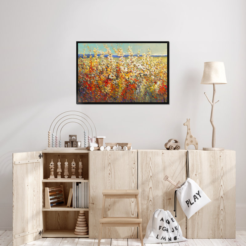 Field Of Spring Flowers II by Timothy O' Toole - Painting, Black Framed Paper Print, 65cm H x 95cm W
