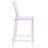 Imca Counter Stool with Square Back in Transparent Crystal - Wedding Chairs-890768354