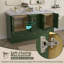 Donnal 60 po Meuble-lavabo autoportant à double cuve avec surface solide-2094843460