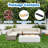 Clyne 15.5'' H x 56'' W MGO Concrete Propane Outdoor Fire Pit Table (Tank and Tank Cover Not Included）-346138152