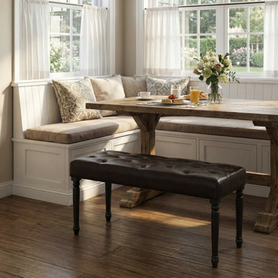 Banc de piano avec repose-pieds Franz Espresso