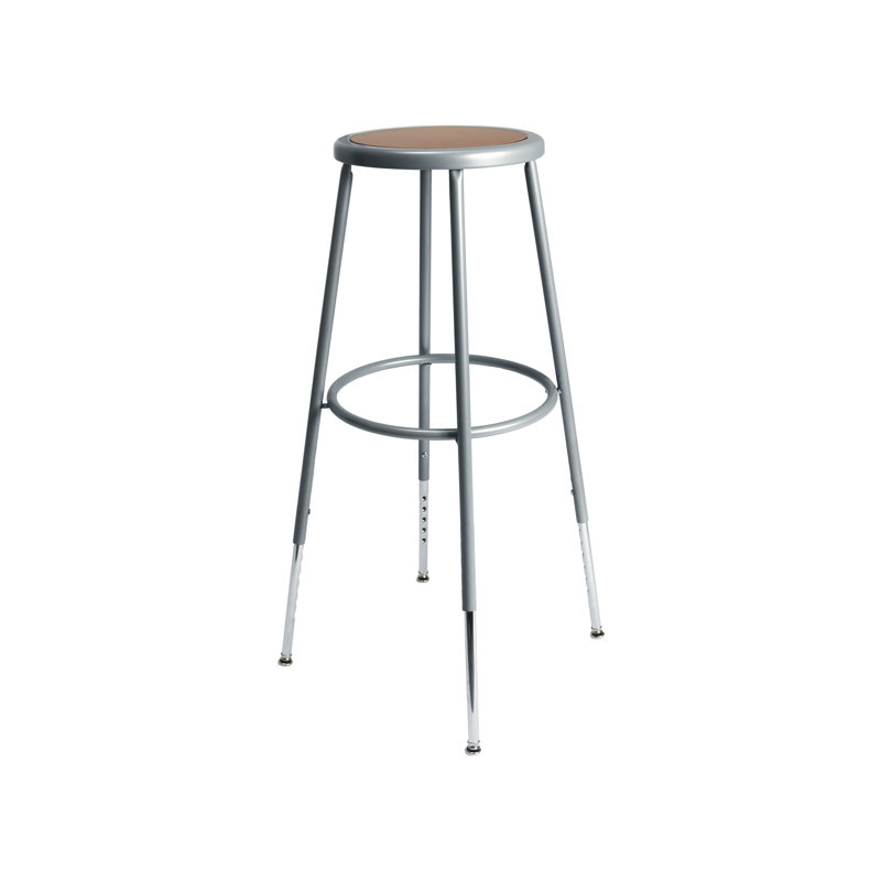 Felix Height Adjustable Steel Stool, Assembly Ready, Bar Stool, Gray