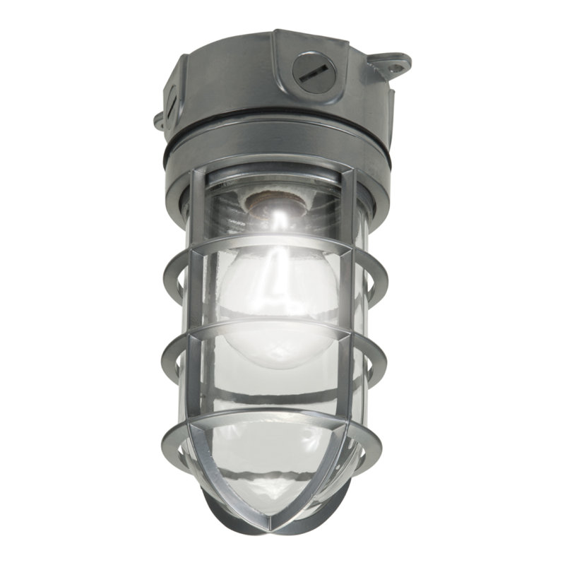 Gray 100W Incandescent Vapor Tight Flood Light
