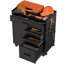 Armoire de rangement pour outils 34,3 "- Organisateur de garage avec compartiment verrouillable et 4 tiroirs, coffre en acier roulant pour atelier et garage