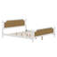Structure de lit en rotin de style traditionnel pour grand lit-112579308