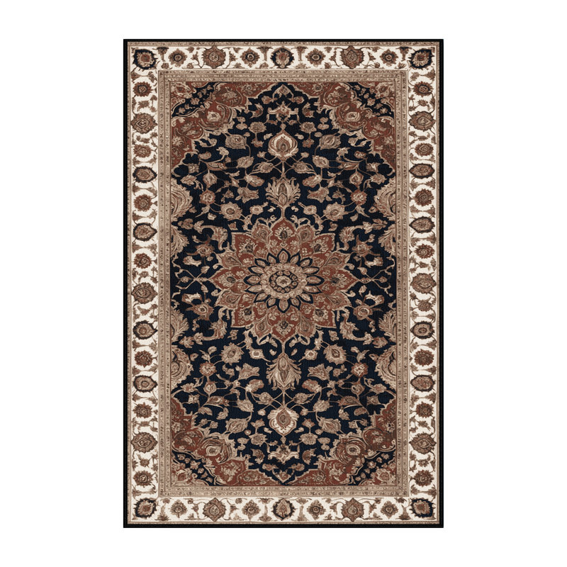 Machine Washable Persian Brown Area Rug, Runner 2' x 5'