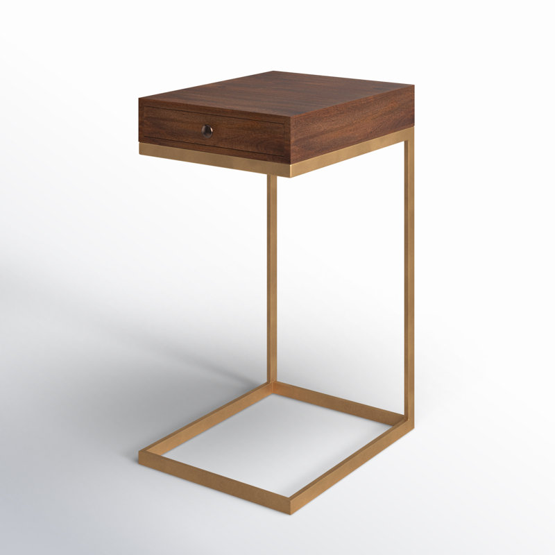 Alec 1 Drawer C Shaped End Table