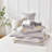 Queen Size Metallic Marble Comforter Set with Sheets,7-Piece Bed in a Bag Luxe Gold Foil Print Bedding Sets-113693346-113693350