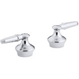 Coralais Decorative Lever Handles with Polished Chrome Insert