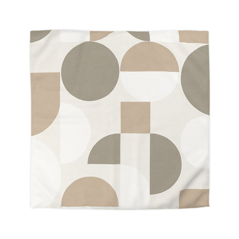 Microfiber Duvet Cover Boho Style, Design 74, Cream, King Duvet Cover
