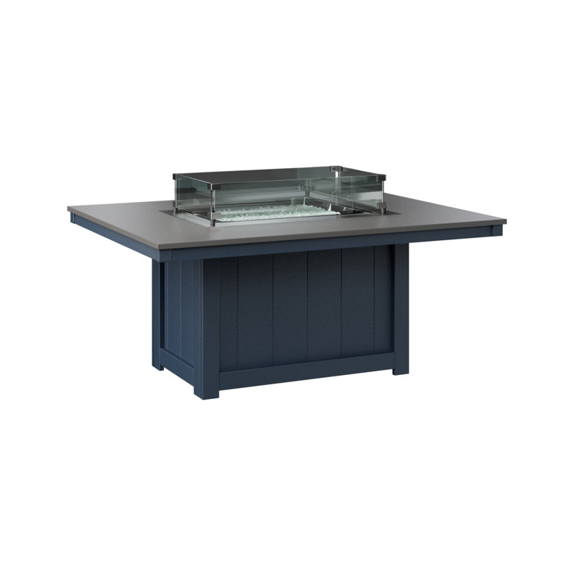 Foyer de table rectangulaire Berlin Gardens Donoma, Plateau martelé en acier inoxydable avec base ble