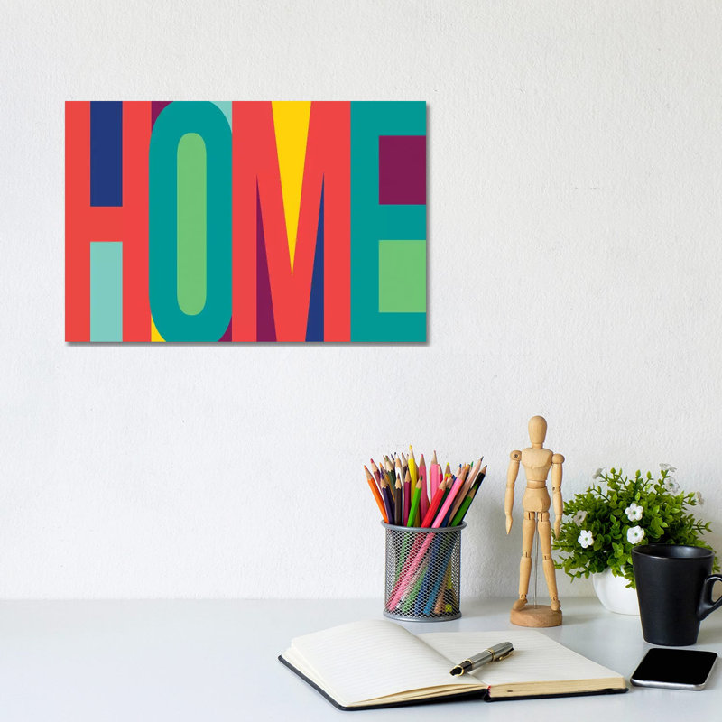 Home by PI Studio - Wrapped Canvas Typography, 20.32 cm H x 30.48 cm W
