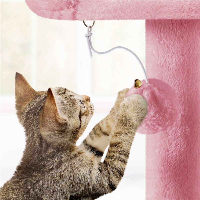 Cat Tree, Pink, 158cm H x 49cm W x 49cm D