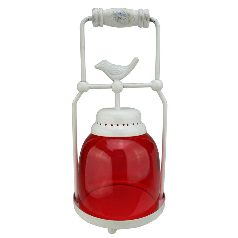 Lanterne porte-bougie en verre 11,75 po